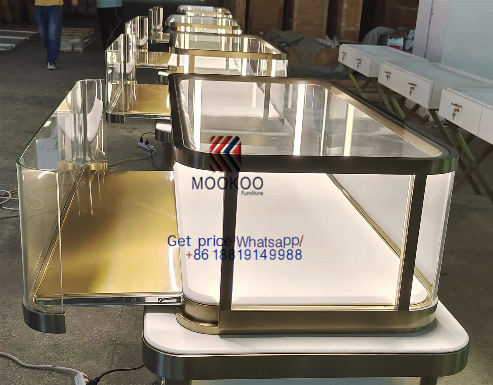 Cartier display showcase gold cabinet 10 Cartier display showcase gold cabinet 10