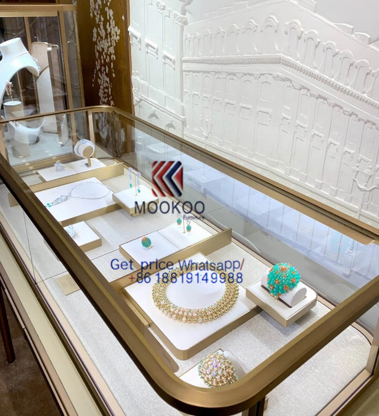 Cartier display showcase gold cabinet 300 Cartier display showcase gold cabinet 300