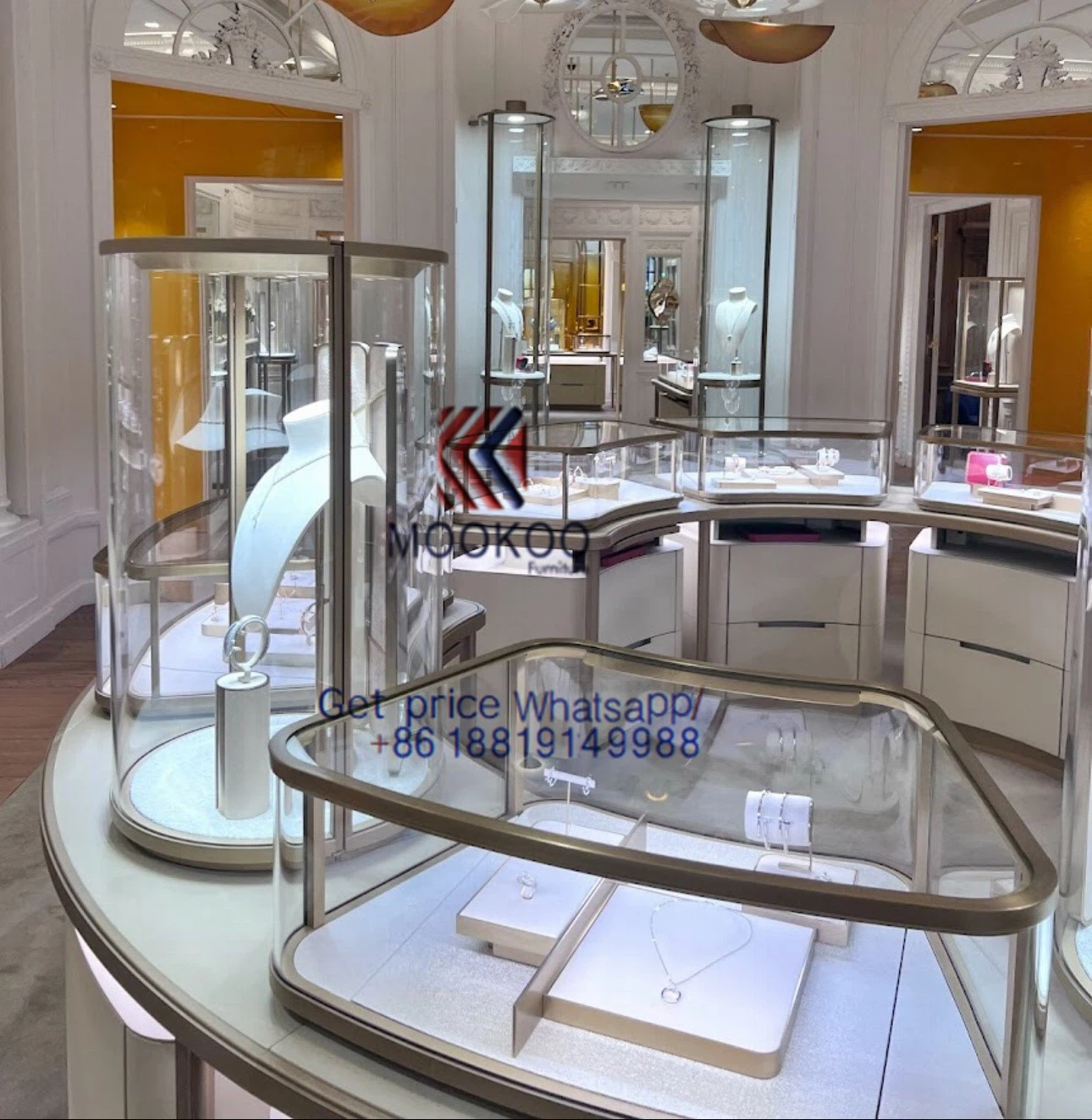 Cartier display showcase gold cabinet 334 Cartier display showcase gold cabinet 334