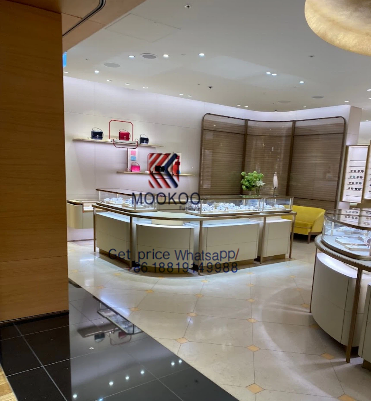 Cartier display showcase gold cabinet 349 Cartier display showcase gold cabinet 349