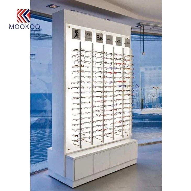 High Quality Retail White Optical Display Cabinet Eyewear Showcase