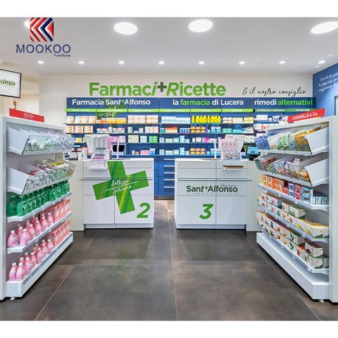 Izložba vitrine prilagođenih ljekarnama